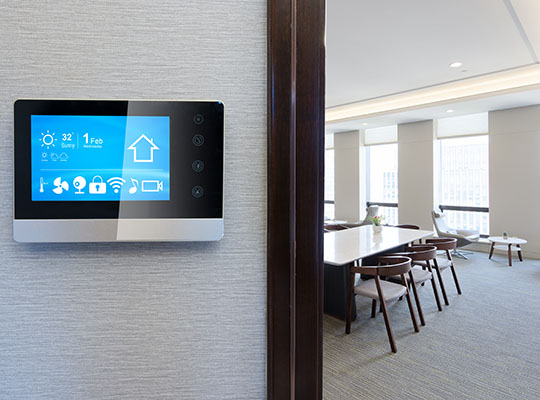 smart screen in modern office